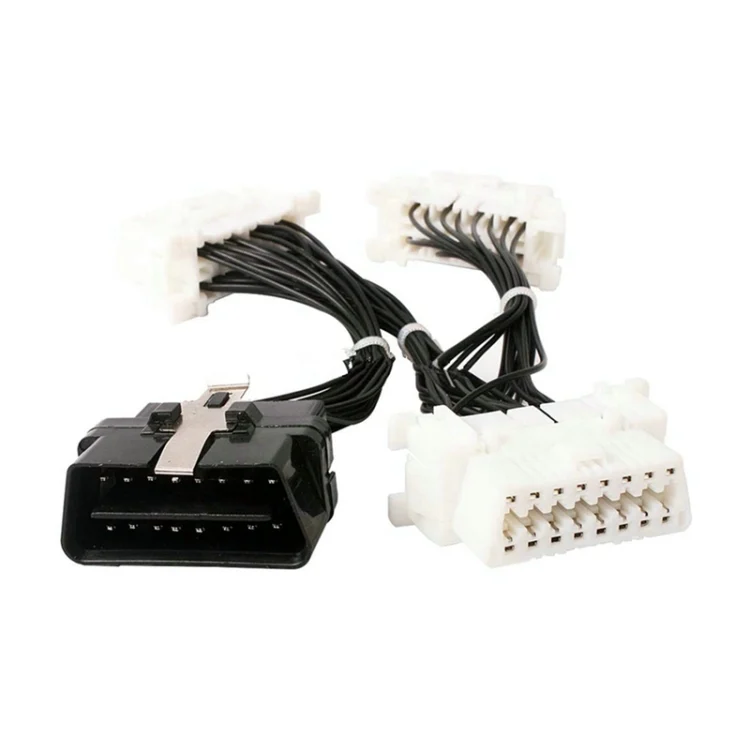 ELM327 OBD2 16Pin Male to 3 Female Car Diagnostic Cable