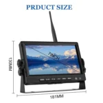 PZ710-W 7 inch Car Digital Wireless Rear-view Split-screen Monitor Dual Record - Image 2