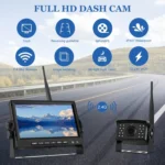 PZ710-W 7 inch Car Digital Wireless Rear-view Split-screen Monitor Dual Record - Image 6
