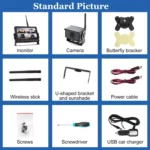 PZ710-W 7 inch Car Digital Wireless Rear-view Split-screen Monitor Dual Record - Image 10