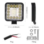 Car Square Work Light with 32LEDs SMD-2835 Lamp Beads - Image 5