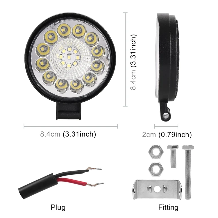 CRP4945_4.webp Car Round Work Light with 21LEDs SMD-2835 Lamp Beads - Image 5