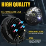 7 inch Car Matrix Gradient LED Headlight Lamps for Jeep Wrangler - Image 4