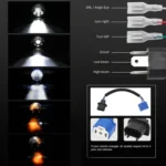 7 inch Car Matrix Gradient LED Headlight Lamps for Jeep Wrangler - Image 7