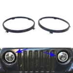 1 Pair 7 inch Headlight Metal Outside Bracket for Jeep Wrangler JK 2007-2017 - Image 4