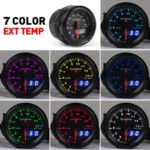 Car Universal 52mm Digital Display LED LCD Colorful Exhaust Temperature Gauge - Image 6