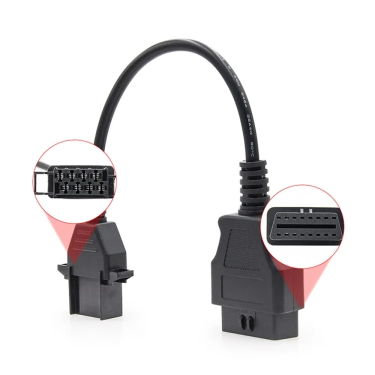 CRP5160_4.webp 8Pin to 16Pin Car OBD2 Conversion Cable OBDII Diagnostic Adapter Cable for Volvo - Image 5