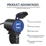 ZH-526I1 Car / Motorcycle 4.2A Dual USB Port Car Charger - Image 3