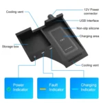 HFC-1042 Car Qi Standard Wireless Charger 10W Quick Charging for Nissan Sylphy 2020-2022, Left Driving - Image 2