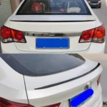 Car Modified Plastic Rear Wing Side Spoiler Lip, Carbon Fiber Texture - Image 7