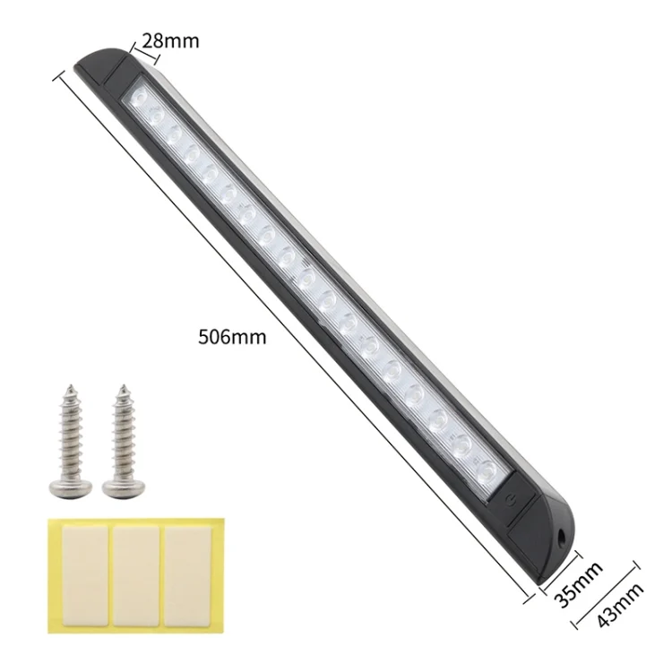 CRP5369B_1.webp RV / Yacht Awning LED Strip Light DC12-28V with 18 LEDs Lamp Beads - Image 6