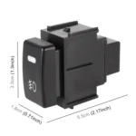TS-20 Car Fog Light On-Off Button Switch with Cable for Nissan Qashqai 2008-2010 - Image 3