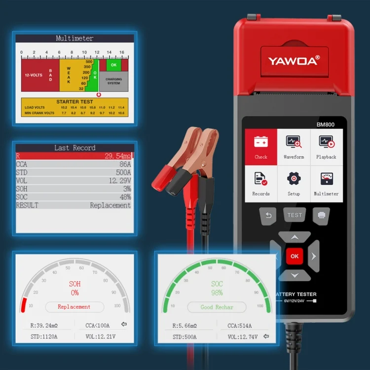 CRP5493_6.webp KINGBOLEN BM800 Car Digital Load Battery Tester with Printer Function - Image 7