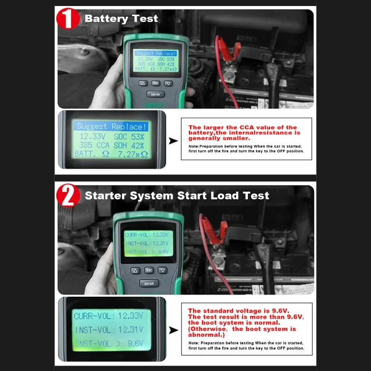 CRP5499_5.webp DUOYI DY2015A Car 12V 24V Digital CCA Load Battery Charging Digital Capacity Tester - Image 6