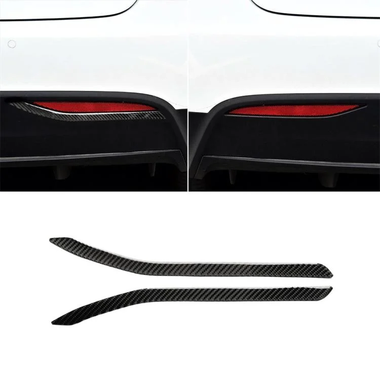 2 PCS Carbon Fiber Car Rear Fog Lamps Decorative Sticker for Tesla Model X