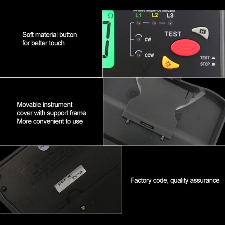 CRP5642_3.webp DUOYI DY5500 Car 4 in 1 Digital Multifunction Resistance Tester Insulation Earth Multimeter - Image 4