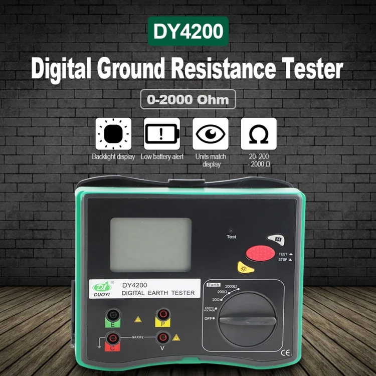 CRP5644_5.webp DUOYI DY4200 Car Higher Accuracy Digital Ground Resistance Tester - Image 6