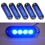 5 PCS MK-087 Car / Truck 4LEDs Side Marker Indicator Lights Bulb Lamp