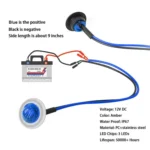 10 PCS MK-118 3/4 inch Metal Frame Car / Truck 3LEDs Side Marker Indicator Lights Bulb Lamp - Image 4