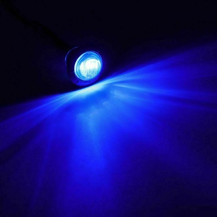 CRP5653BL_4.webp 10 PCS MK-118 3/4 inch Metal Frame Car / Truck 3LEDs Side Marker Indicator Lights Bulb Lamp - Image 5