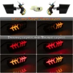 2 PCS KC670 Motorcycle Integrated Flashing Turn Signal Brake Tail Light for Honda MSX125 CBR650F CTX700 - Image 4
