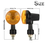 2 PCS PE-ZS101 Motorcycle Turn Signal Light - Image 4