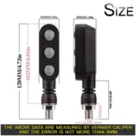 2 PCS KC050 Motorcycle LED Turn Signal Running Brake Light - Image 4