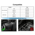 Car Qi Standard Wireless Charger 15W Quick Charging for Chevrolet Silverado 2019-2022, Left and Right Driving - Image 2