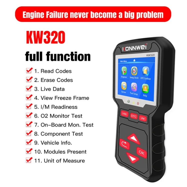 CRP5712_2.webp KONNWEI KW320 Car OBD2 Fault Diagnosis Tool - Image 3