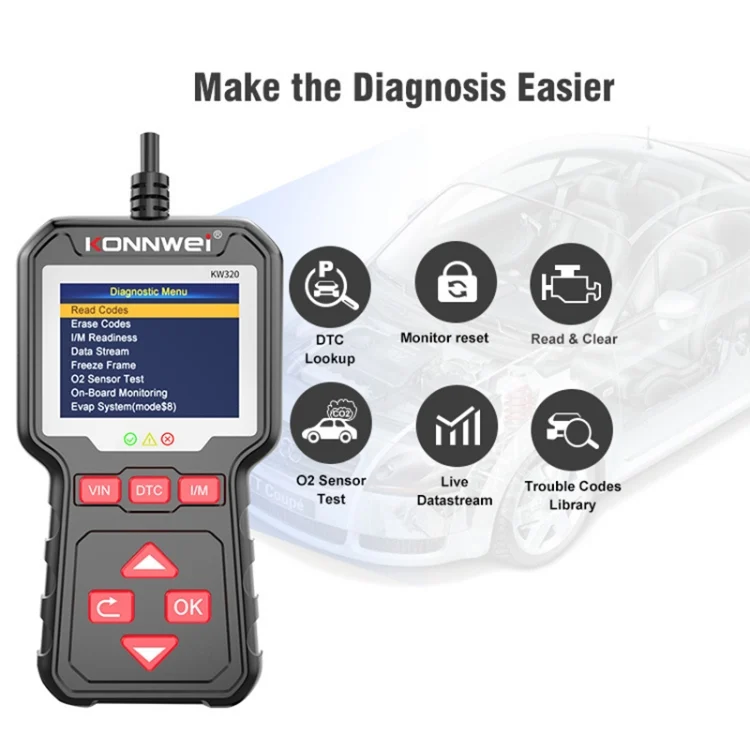 CRP5712_3.webp KONNWEI KW320 Car OBD2 Fault Diagnosis Tool - Image 4