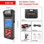 KONNWEI KW720 Car 3.2 inch 6V-24V Lead-acid Battery Tester with Printer - Image 9