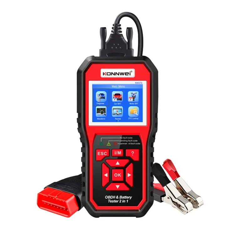 CRP5714.webp KONNWEI KW870 2 in 1 Car OBD2 Fault Diagnosis + Battery Tester - Image 1