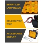 2 PCS ZS-7013 3 inch 9LEDs Strobe Waterproof Car / Truck Warning Light - Image 6