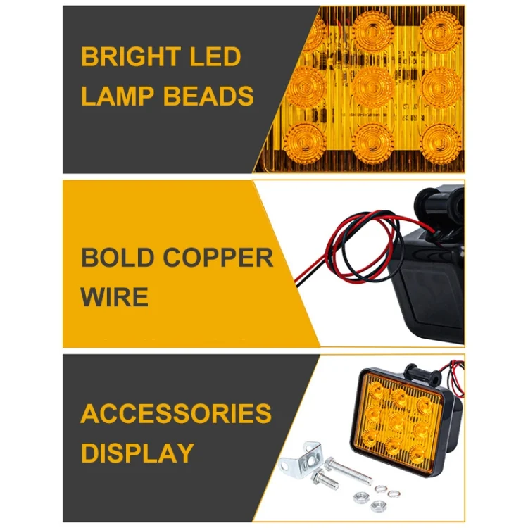 CRP5723_B5.webp 2 PCS ZS-7013 3 inch 9LEDs Strobe Waterproof Car / Truck Warning Light - Image 6