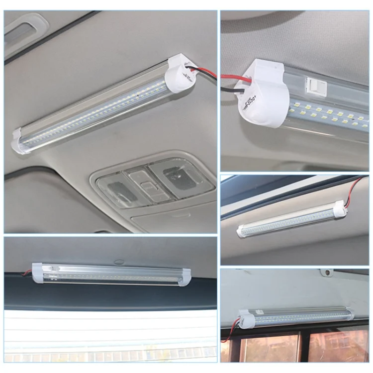 CRP5728_3.webp 2 PCS ZS-3332 12-85V High Bright 72LEDs RV Dome Light Cabin Light Bar - Image 4