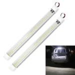 2 PCS ZS-3333 Top Switch Type 12-80V High Bright 108LEDs Car Dome Light Cabin Light Bar