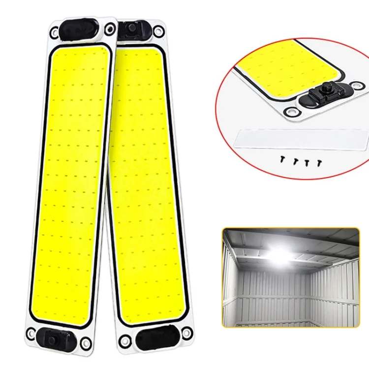 2 PCS ZS-3343 DC12-24V High Bright 108 COB Lamp Beads Car Dome Light Cabin Light Bar