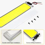 2 PCS ZS-3343 DC12-24V High Bright 108 COB Lamp Beads Car Dome Light Cabin Light Bar - Image 5