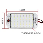 2 PCS ZS-3350 DC12-85V High Bright 48LEDs Lamp Beads Car Dome Light Cabin Light Bar - Image 2