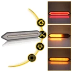 2 PCS Heavy Truck 100LED Two-color Running Water Light Guide Brake Steering Tail Rear Bumper Light - Image 5