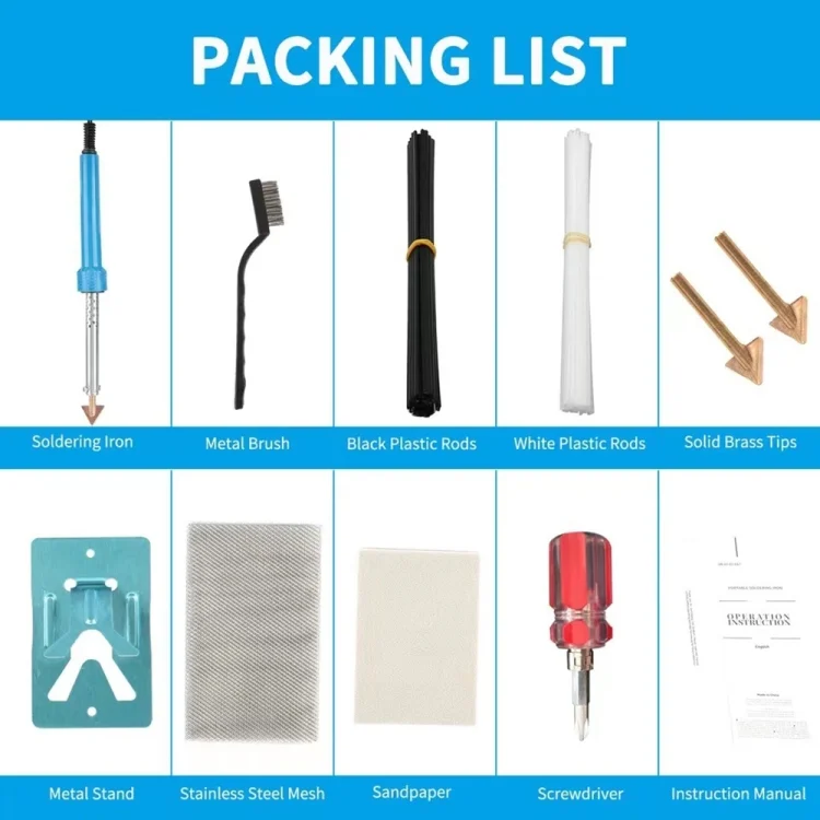 CRP5854_4.webp 80W Electric Soldering Iron Plastic Welding Machine Car Bumper Repair Plier Set, EU Plug - Image 5