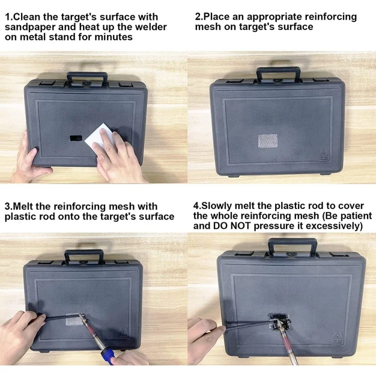 CRP5854_6.webp 80W Electric Soldering Iron Plastic Welding Machine Car Bumper Repair Plier Set, EU Plug - Image 7