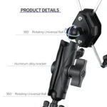 ZH-1558A1 Motorcycle Handlebar X-shape Aluminum Alloy Phone Holder - Image 5