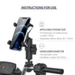 ZH-1558A1 Motorcycle Handlebar X-shape Aluminum Alloy Phone Holder - Image 6
