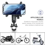 ZH-1558A1 Motorcycle Handlebar X-shape Aluminum Alloy Phone Holder - Image 9