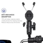 ZH-1558B1 Motorcycle Rear Mirror X-shape Aluminum Alloy Phone Holder - Image 7