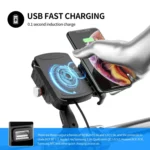 ZH-19414A1 Motorcycle Handlebar Qi USB Wireless Charging Phone Holder - Image 7