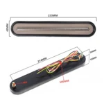 2 PCS Heavy-duty Truck Trailer 100LED Light Guide Two-color Brake Light - Image 3