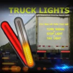 2 PCS Heavy-duty Truck Trailer 100LED Light Guide Two-color Brake Light - Image 7