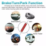 2 PCS Heavy-duty Truck Trailer 100LED Light Guide Two-color Brake Light - Image 8